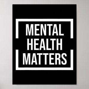 Poster Problema de saúde mental Mo de sensibilização naci