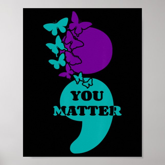 Poster Problema de Sensibilização Suicida Semicolon (Frente)