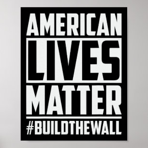 Poster Problema de vida #buildthewall Trump Usa 2020 Desi