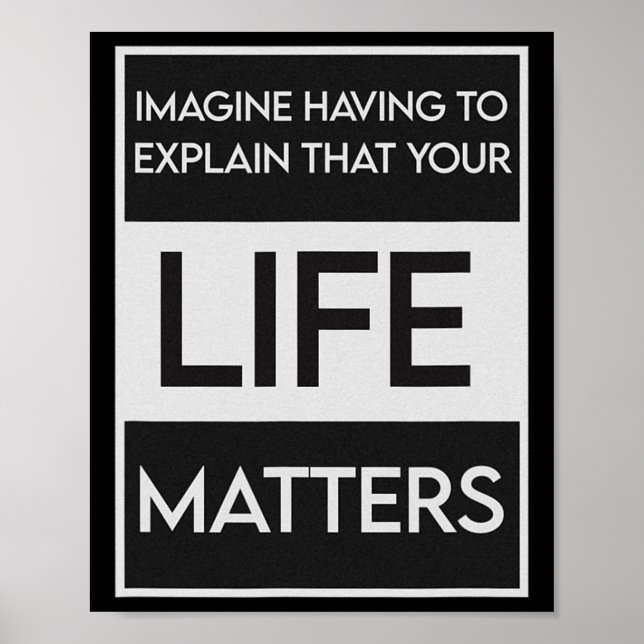 Poster Problema de Vidas Negras - Blm Resiste - Envolva-S (Frente)