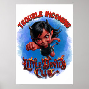 Poster Problemas à Vista Clube do Pequeno Diabo Garota Di