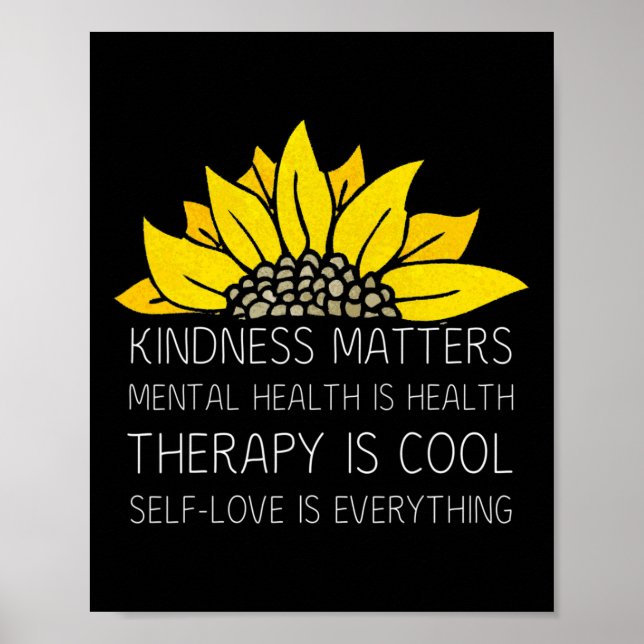 Poster Problemas de bondade Terapia Autoamor Saúde Mental (Frente)