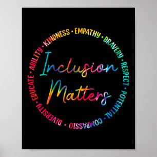 Poster Problemas de inclusão Tie Dye Autismo Sensibilizaç