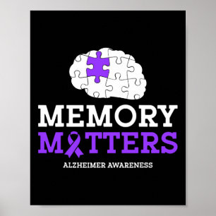 Poster Problemas de memória Heimer Purple Ribbon Heimerhe