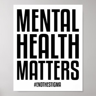 Poster Problemas De Saúde Acabam Com O Stigma Mental Heal