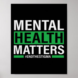 Poster Problemas De Saúde Acabam Com O Stigma Mental Heal