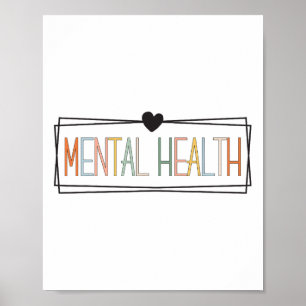 Poster Problemas de Saúde Cérebro Doença Mental Alarme