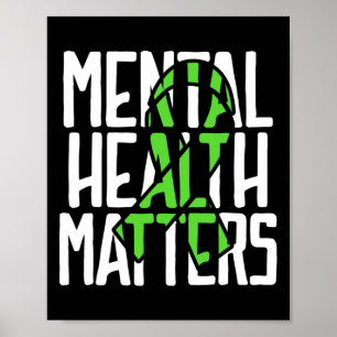 Poster Problemas de Saúde Combatem o Estigma Saúde Mental