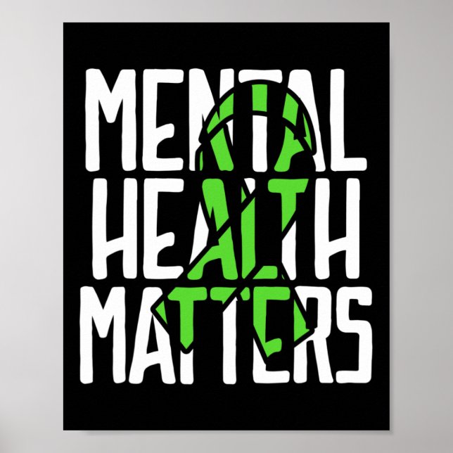 Poster Problemas de Saúde Combatem o Estigma Saúde Mental (Frente)