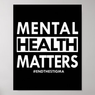 Poster Problemas De Saúde Mental Acabam Com A Consciência