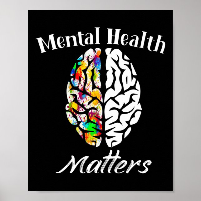 Poster Problemas De Saúde Mental Acabam Com A Saúde Menta (Frente)