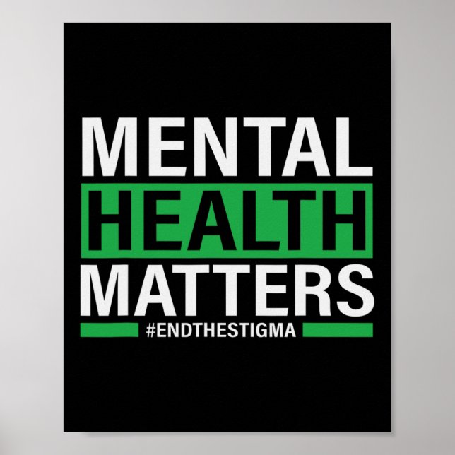 Poster Problemas De Saúde Mental Acabam Com A Saúde Menta (Frente)