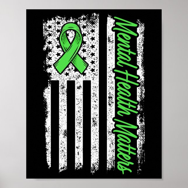 Poster Problemas De Saúde Mental Combatem Saúde Mental Es (Frente)