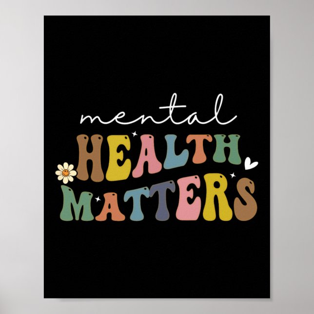 Poster Problemas de Saúde Mental Doença do Cérebro Humano (Frente)