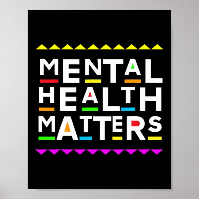 Poster Problemas de Saúde Mental Estilo Retro 90 (Frente)