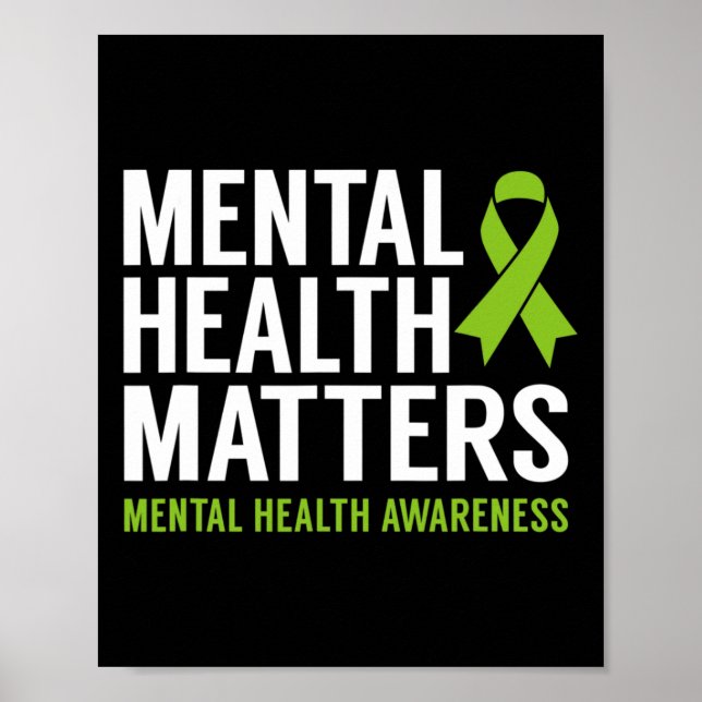 Poster Problemas De Saúde Mental Homens Mulheres Crianças (Frente)