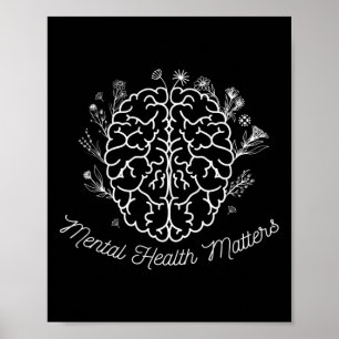 Poster Problemas de Saúde Presente Cérebro Humano Conscie