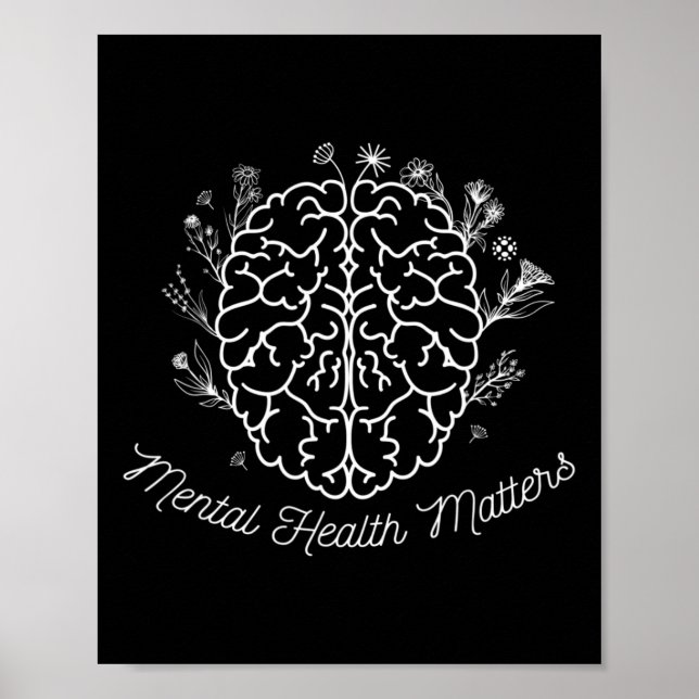 Poster Problemas de Saúde Presente Cérebro Humano Conscie (Frente)