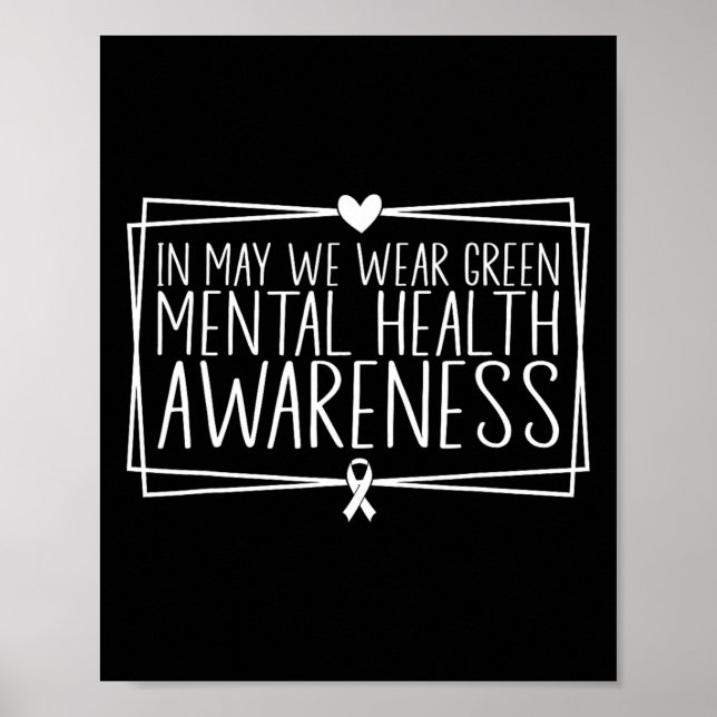 Poster Problemas de saúde Vestimos o Green Mental Health  (Frente)