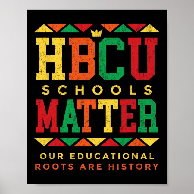 Poster Problemas Escolares da Faculdade Negra Hbcu Afro-A (Frente)