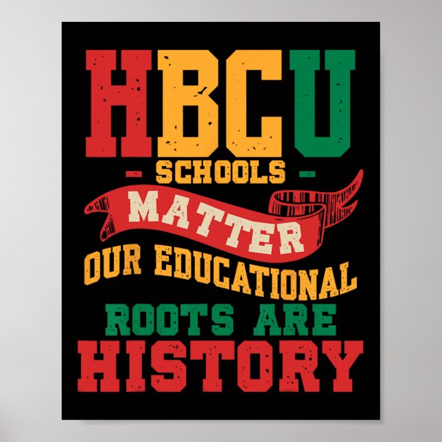 Poster Problemas Escolares da Faculdade Negra Hbcu Afro-A (Frente)