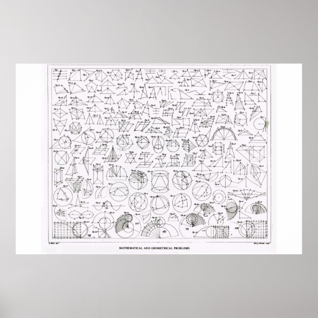 Pôster Problemas matemáticos e geométricos (Frente)