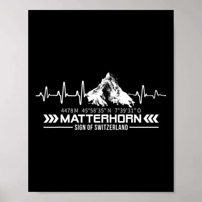 Poster Problemhorn Suíça Alpes Zermatt Trilhas Montanhas (Frente)