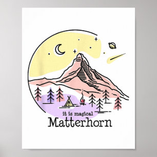 Poster Problemhorn Zermatt Suíça Montanha Caminhada Esqui