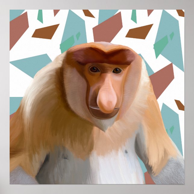 Poster Proboscis Espécies Ameaçadas por Macacos (Frente)