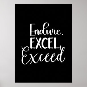 Poster Procedimento, Excel - Hustle, Gym, Motivação de Su
