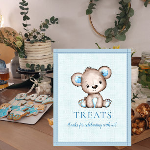 Poster Processa Chá de fraldas do Urso Marrom Mesa
