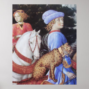 Pôster Procession of Magus Melchior,Horse Riders,Wild Cat