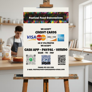 Poster Processo de pagamento de código QR facilitado