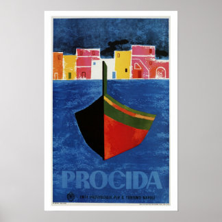 Pôster Procida Nápoles Itália — Anúncio retrorviagens vin