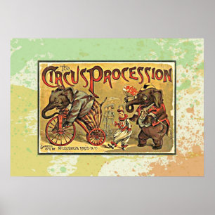 Pôster Procissão de Circo Vintage