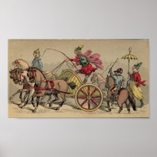 Pôster Procissão do circo do vintage