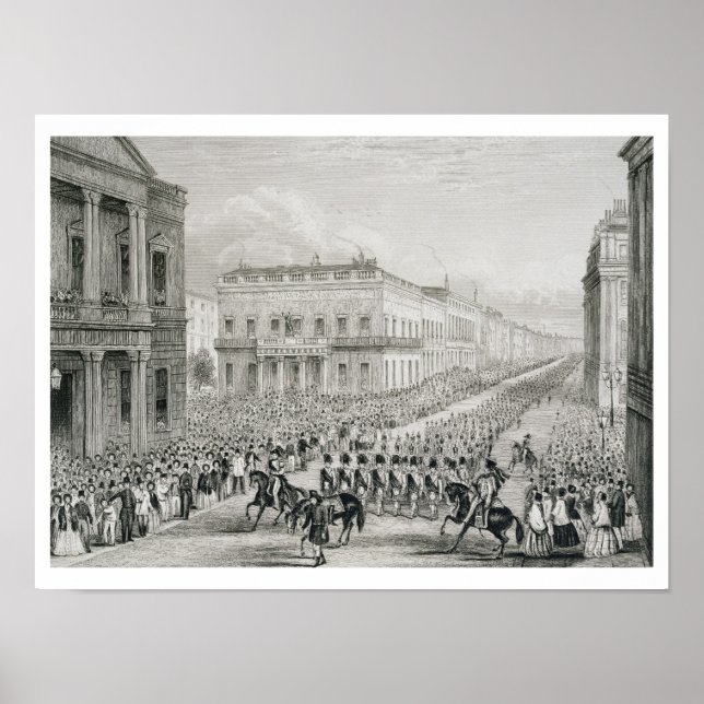 Poster Procissão Funeral de Wellington passando pelo Mais (Frente)