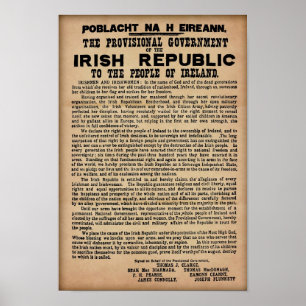Poster Proclamação de 1916 irlandeses - cópia original