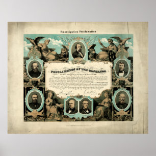 Poster Proclamação de Emancipação por E. Knobel (1865