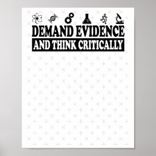 Poster Procura Provas E Pense Criticamente Em Autocolante