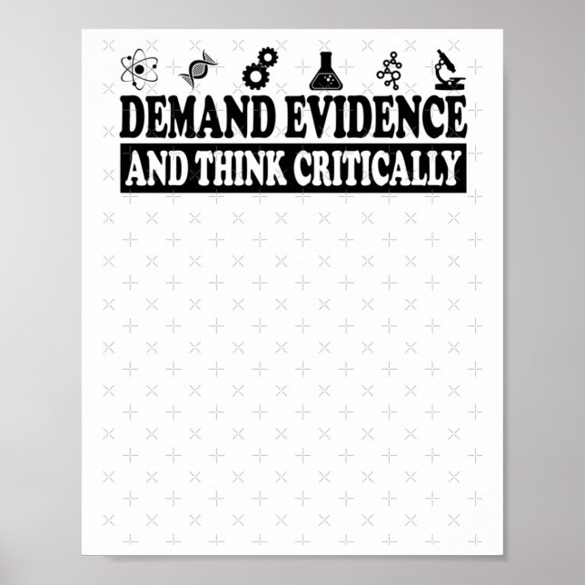 Poster Procura Provas E Pense Criticamente Em Autocolante (Frente)