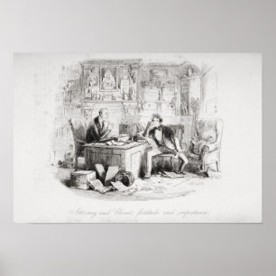 Pôster Procurador e Cliente, força e impaciência