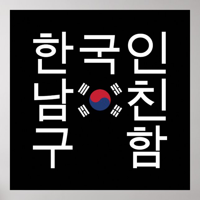 Poster Procurando um 한 coreano 국 인 남 친 구 함 (Frente)