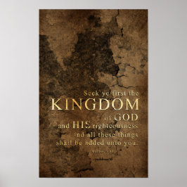 Poster Procurar primeiro o Reino - Escritura: Matthew 6:3