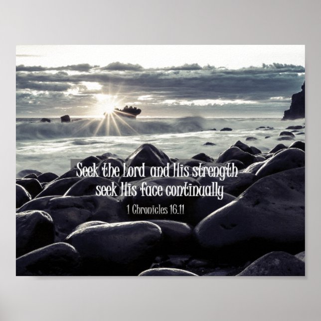 Pôster Procure o Senhor Bíblia Verse (Frente)