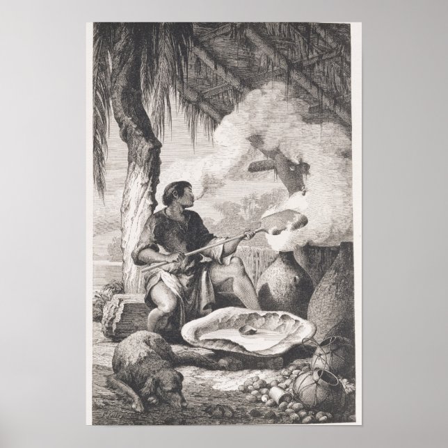 Pôster Produção de borracha na Índia (Frente)