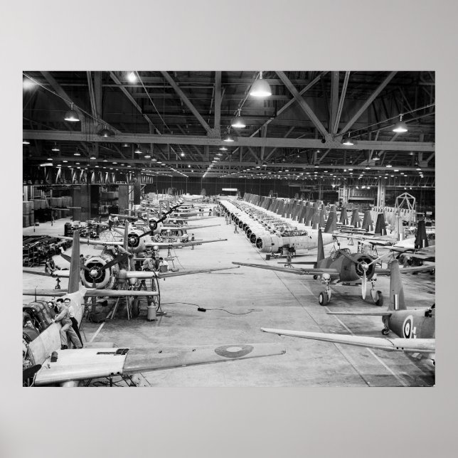 Pôster Produção em Massa WW2, 1943 (Frente)