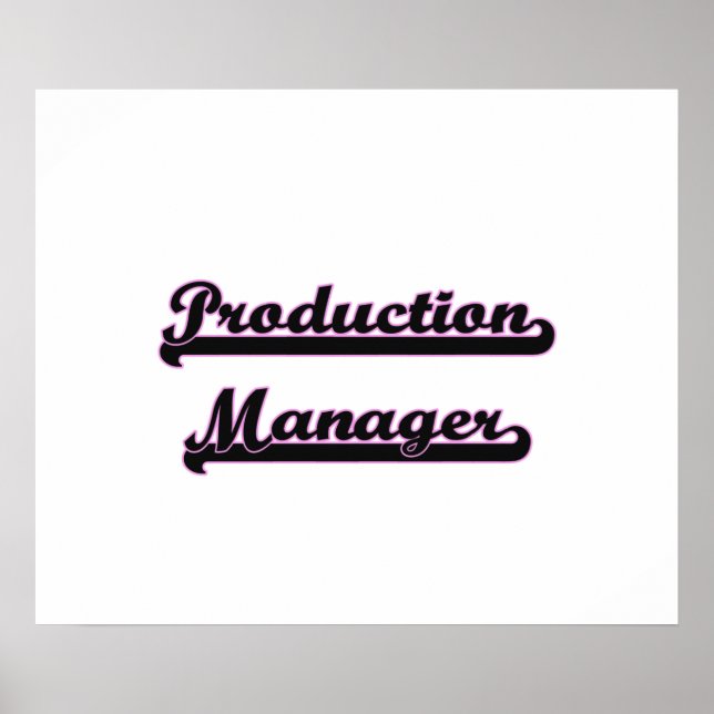 Pôster Production Manager Classic Job Design (Frente)