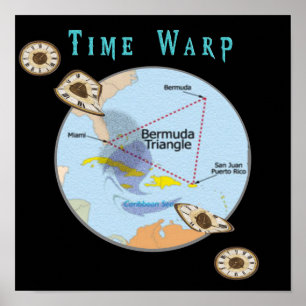 Poster Produtos de triângulo das Bermudas