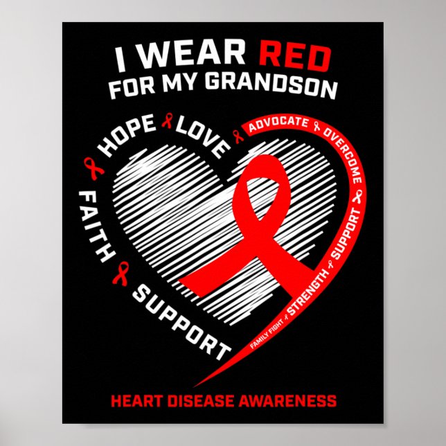 Poster Produtos de vestuário Red Grandson Heart Disease A (Frente)